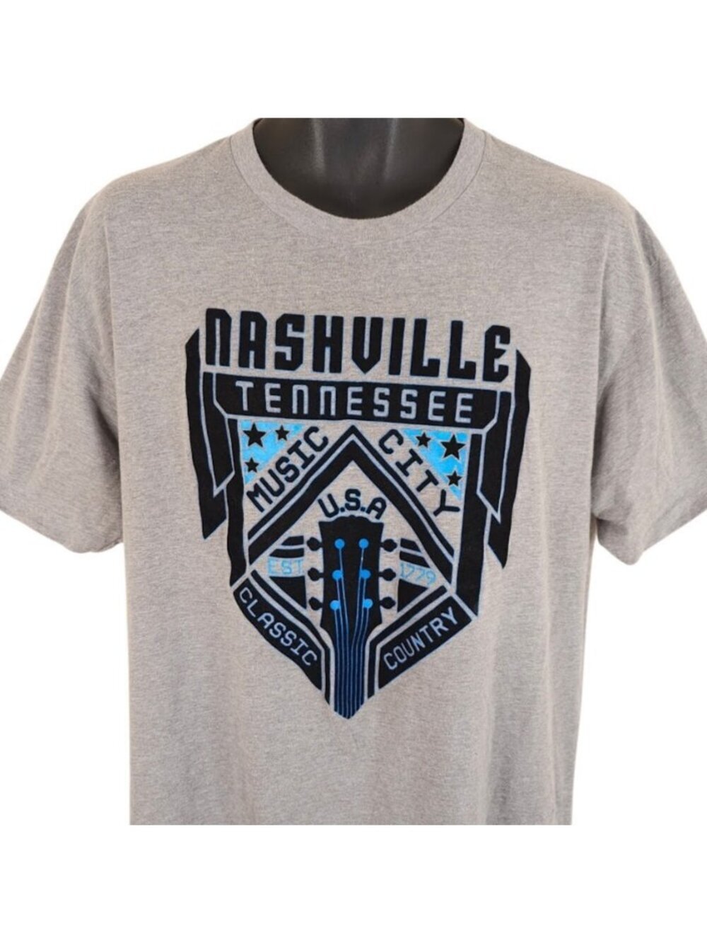 Nashville Tennessee T Shirt Mens Size XL Gray Music City Classic Country